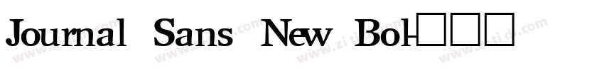Journal Sans New Bol字体转换